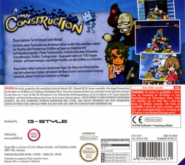 Crazy Construction (Europe) (En,Fr,De) box cover back